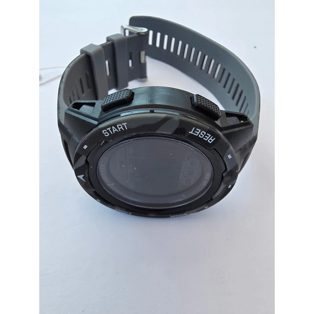Activa ACW8105 Digital Sports Watch Grey Camo Black Silicone Strap WR 30M New